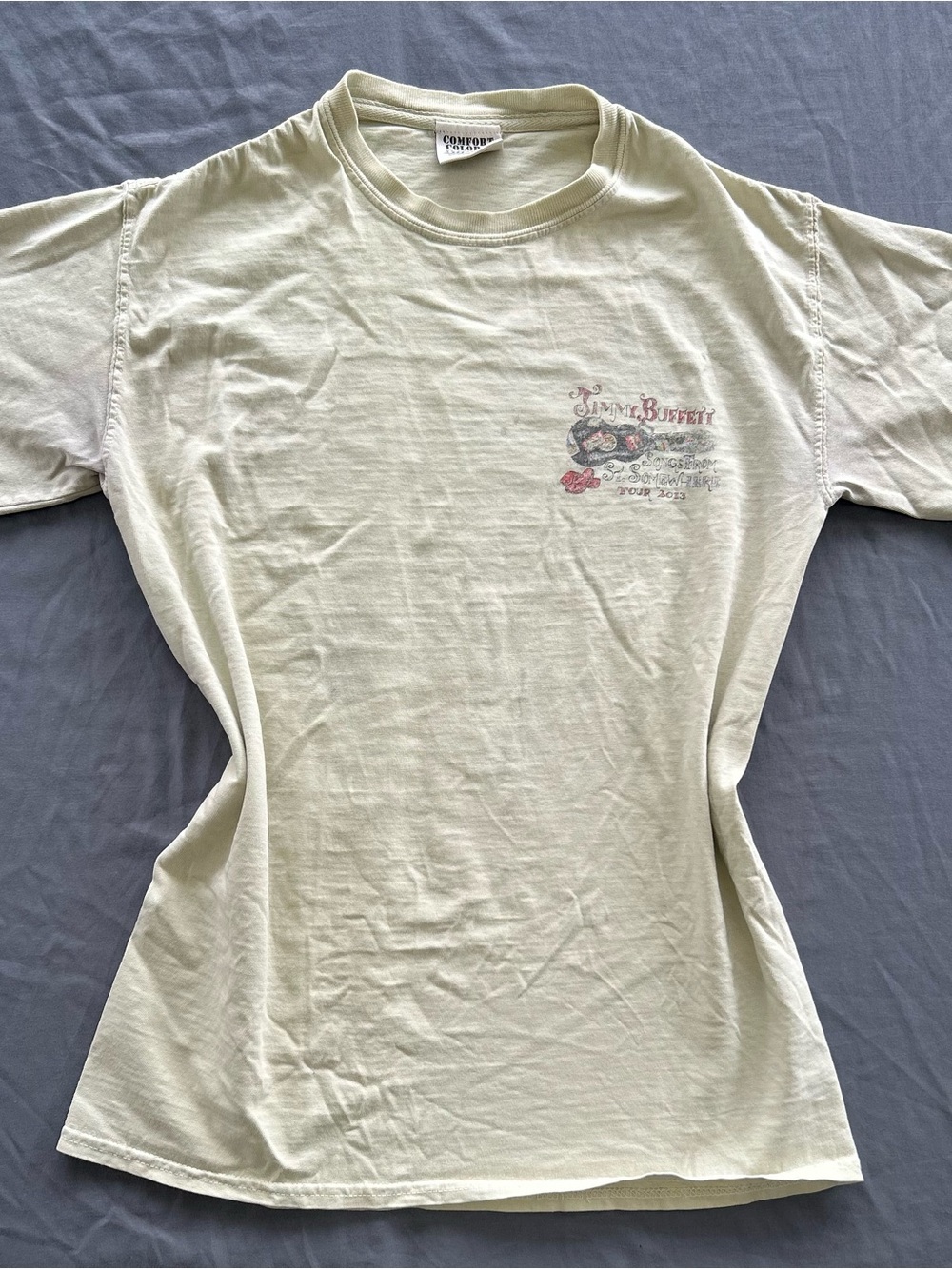 Comfort Colors Women's Light Green Graphic Tee-Jimmy Buffet